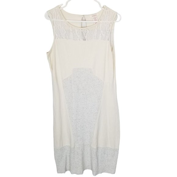 Sundance Womens M Ivory French Terry Knit Lace Sle - Picture 2 of 9